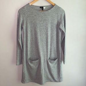 Eileen Fisher Gray long sleeve cotton shift dress